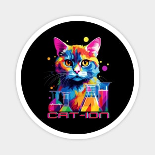 Chemist cat wpap, cation, chemistry, laboratory, kitty in lab Magnet